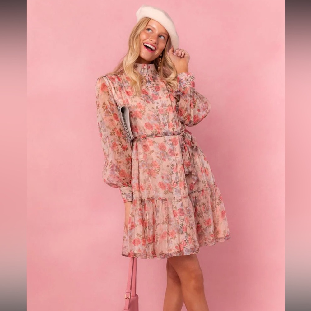 Ivy City Co - Elenor Dress in Pink Floral